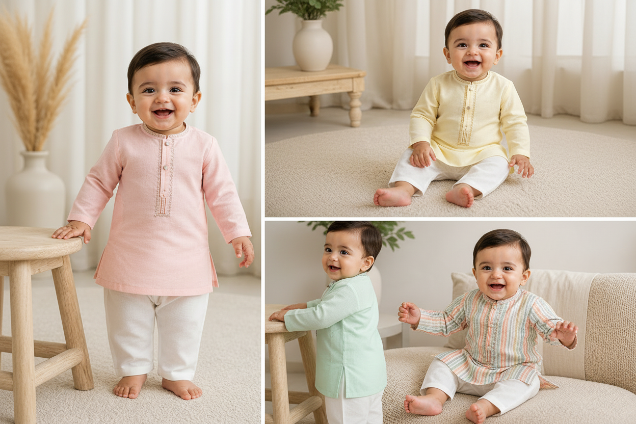 Elegant Baby Boys Kurta Set – Soft Premium Fabric