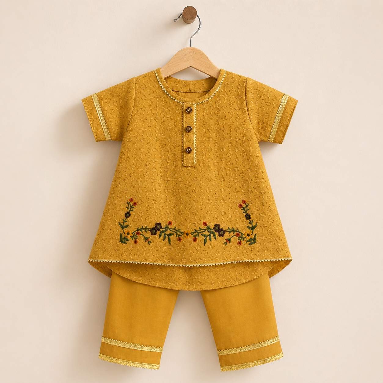 Noor-e-Zard Baby Girl 2-Piece Traditional Outfi
